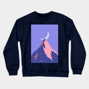 Dreamy Mountaintop Illustration Crewneck Sweatshirt